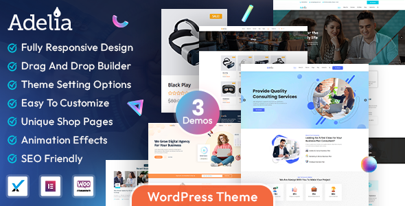 Adelia - Corporate Business WordPress Theme Logo